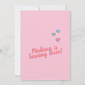 Cute Party Llamacorn Invitation Anniversaire (Dos)