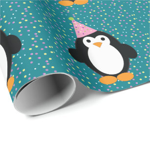 Cute Party Penguin Cadeaupapier