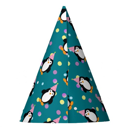 Cute Party Penguin Feesthoedjes (Achterkant)