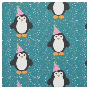 Cute Party Penguin Stof