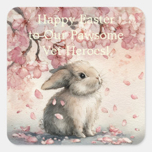 Cute Pasenkaart voor Diergeneeskundig Personeel Vierkante Sticker