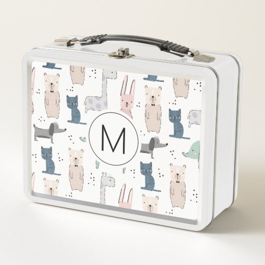 Cute Pastel Baby Animal Patroon (Voorkant)