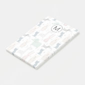 Cute Pastel Baby Animal Patroon Post-it® Notes (Schuin)