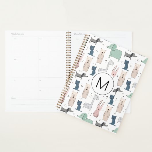 Cute Pastel Baby Motif animal (Devant avec enveloppe)