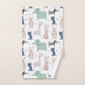 Cute Pastel Baby Motif animal (Serviette à main)