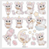 Cute Pastel Baby Unicorn Sticker (Vel)