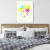 Cute pastel-ballonnen canvas afdruk (Insitu (Slaapkamer))