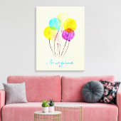 Cute pastel-ballonnen canvas afdruk (Insitu (Woonkamer))