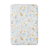 Cute Pastel Band Map Pattern Badmat (Voorkant Verticaal)