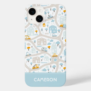 Cute Pastel Band Map Pattern Case-Mate iPhone 14 Hoesje