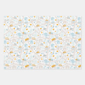 Cute Pastel Band Map Pattern Inpakpapier Vel (Voorkant)