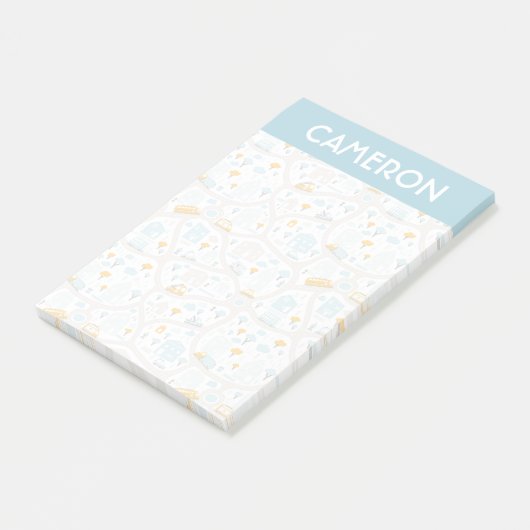 Cute Pastel Band Map Pattern Post-it® Notes (Schuin)