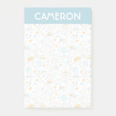 Cute Pastel Band Map Pattern Post-it® Notes (Voorkant)