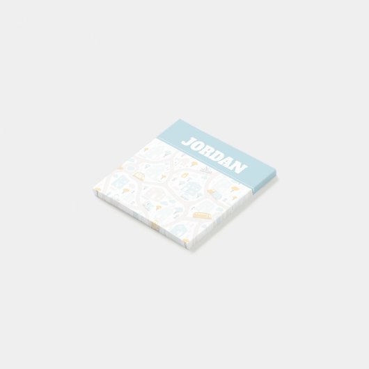 Cute Pastel Band Map Pattern Post-it® Notes (Schuin)