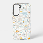 Cute Pastel Band Map Pattern Samsung Galaxy Hoesje (Achterkant)
