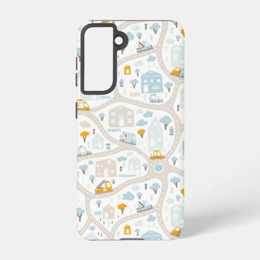 Cute Pastel Band Map Pattern Samsung Galaxy Hoesje (Achterkant)