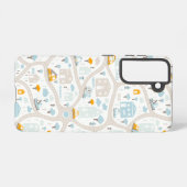 Cute Pastel Band Map Pattern Samsung Galaxy Hoesje (Achterkant horizontaal)