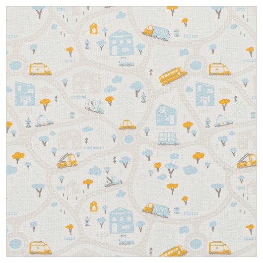 Cute Pastel Band Map Pattern Stof (Close Up)