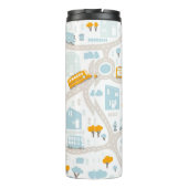 Cute Pastel Band Map Pattern Thermosbeker (Achterkant)
