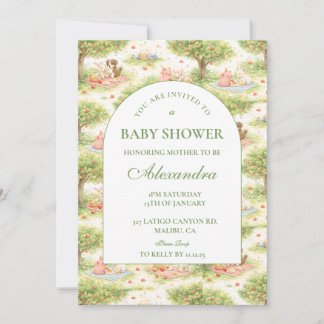 Cute Pastel Barnyard Celebration Baby Shower Kaart