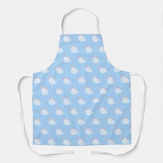 Cute Pastel Blue and Pink Teapot Pattern Schort (Voorkant)