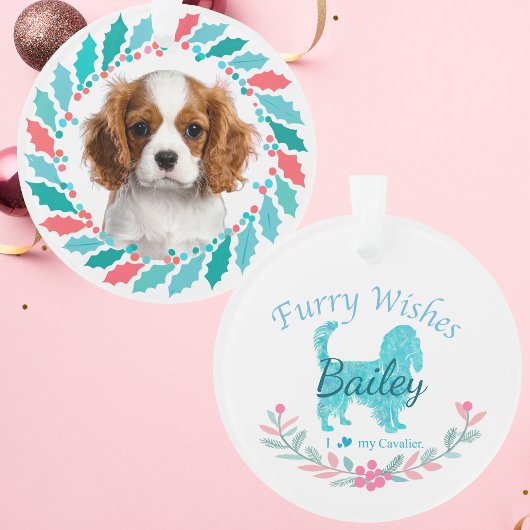 Cute Pastel Blue Cavalier | Custom Christmas