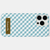 Cute Pastel Blue Gingham Pattern Case-Mate iPhone Case (Achterkant (horizontaal))