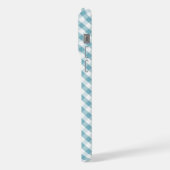 Cute Pastel Blue Gingham Pattern iPhone Hoesje (Linkerkant)