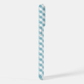 Cute Pastel Blue Gingham Pattern iPhone Hoesje (Rechterkant)