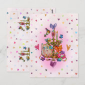 Cute Pastel Briefkaart (Voorkant / Achterkant)