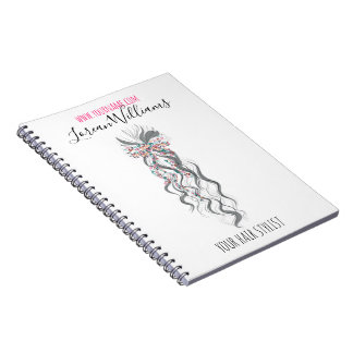 Cute Pastel Bruid Golvende Kapsel Kapsalon Bloem Notitieboek