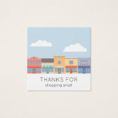 Cute Pastel Buildings Modern Order Insert Card (Devant)