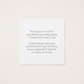 Cute Pastel Buildings Modern Order Insert Card (Dos)