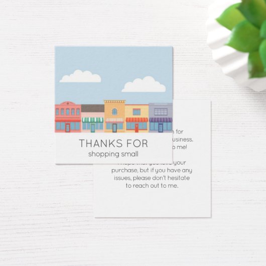Cute Pastel Buildings Modern Order Insert Card (Bureau)