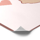 Cute pastel capybara poster (Hoek)