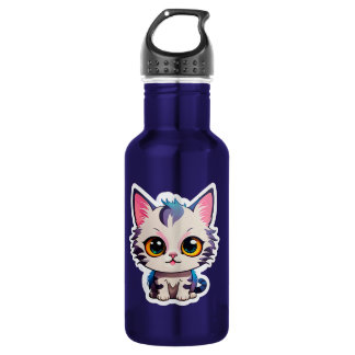 Cute "Pastel Cat" Water Bottle Waterfles