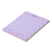 Cute Pastel Chic Lavender Personalized Notitieblok (Gedraaid)