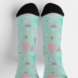 Cute Pastel Christmas Socks Sokken