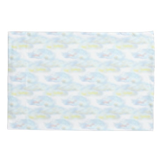 Cute Pastel Clouds on White Kussensloop (Achterkant)