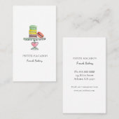 Cute Pastel coloré Macarons carte de visite (Devant / Derrière)