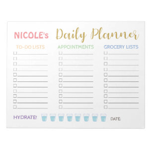 Cute Pastel Daily Planner Notitieblok