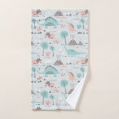 Cute Pastel Dinosaur Pattern Bad Handdoek (Handdoek)