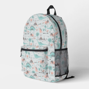 Cute Pastel Dinosaur Pattern Bedrukte Rugzak
