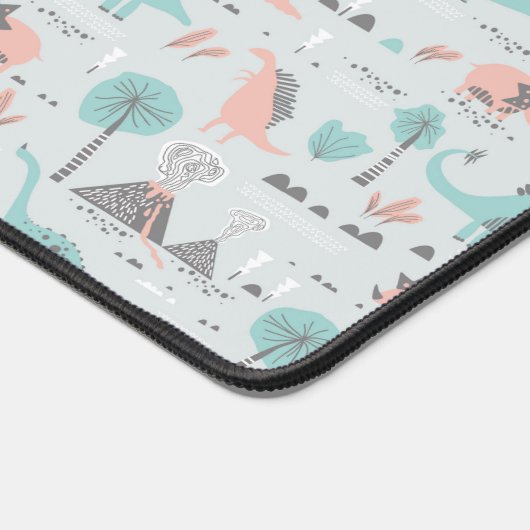Cute Pastel Dinosaur Pattern Bureaumat (Hoek)