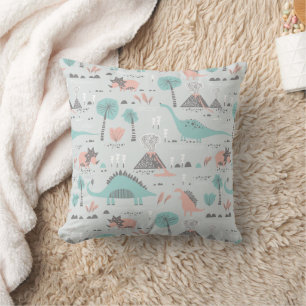 Cute Pastel Dinosaur Pattern Kussen