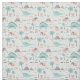 Cute Pastel Dinosaur Pattern Stof (Swatch)
