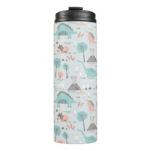 Cute Pastel Dinosaur Pattern Thermosbeker