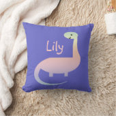 Cute Pastel Dinosaur pour Filles Coussin personnal (Couverture)