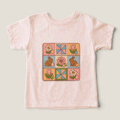 Cute Pastel Easter Bunny Flower Patchwork  (Design voorkant)