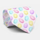 Cute Pastel Easter Egg Pattern Stropdas (Opgerold)